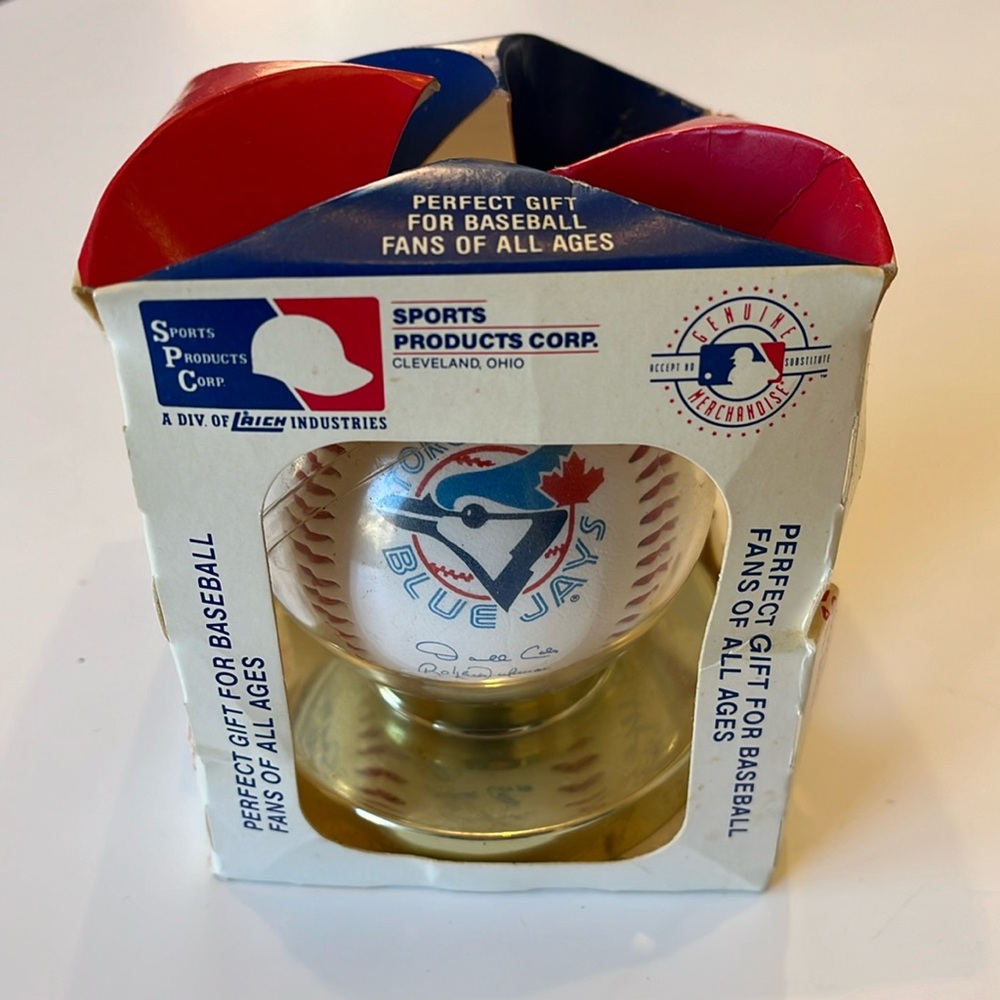 1990’s Toronto Blue Jays Honda Facsimile Autograph Team Signed Baseball In Box